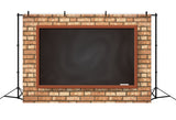 Blackboard Brick Wall Back to School Backdrop DBD7-36