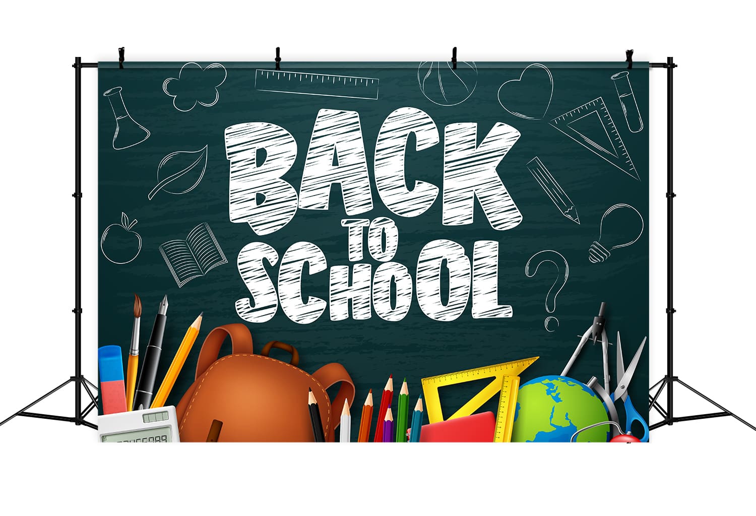 Back to School Chalkboard Graffiti Photo Backdrop DBD7-4