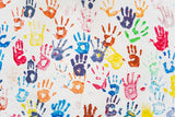 Colorful Hand Prints Back to School Backdrop DBD7-43