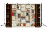 Modern Bookshelf Back to School Backdrop DBD7-46