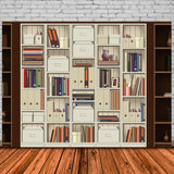 Modern Bookshelf Back to School Backdrop DBD7-46