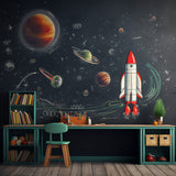 Back to School Blackboard Space Ship Backdrop DBD7-47