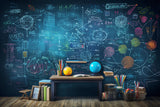 School Supplies Chalkboard Photography Backdrop DBD7-48