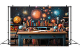 Back to School Space Adventures Backdrop DBD7-49