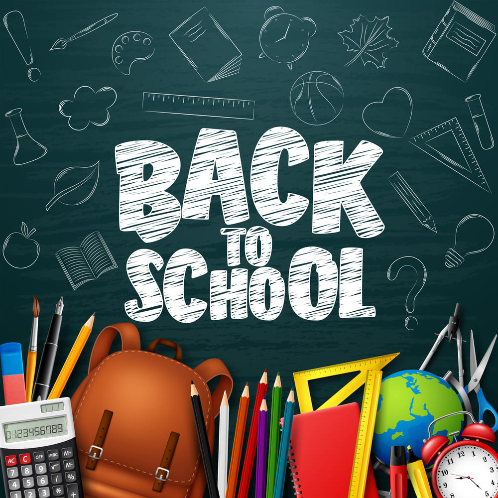 Back to School Chalkboard Graffiti Photo Backdrop DBD7-4