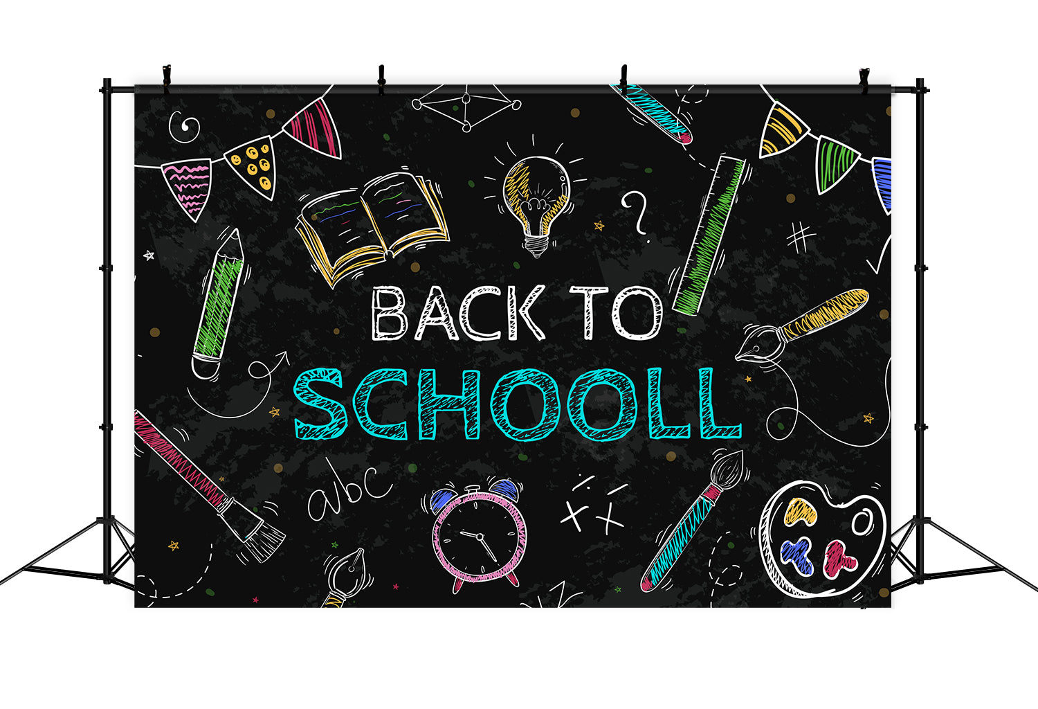 Back to School Chalk Drawing Backdrop DBD7-60