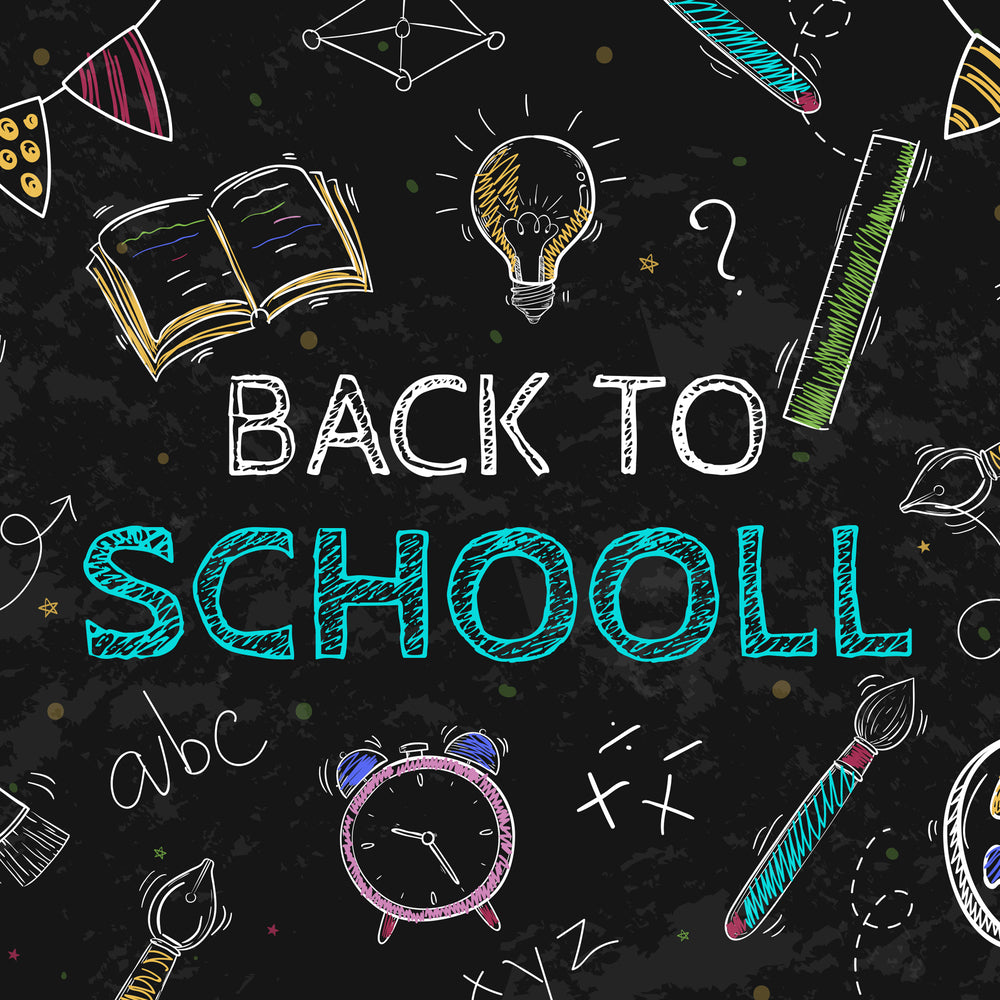 Back to School Chalk Drawing Backdrop DBD7-60