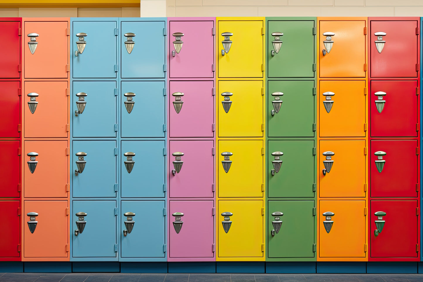 Back to School Colorful Lockers Backdrop DBD7-65 – Dbackdrop