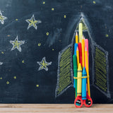 Space Ship Stars Drawings Back to School Backdrop DBD7-69