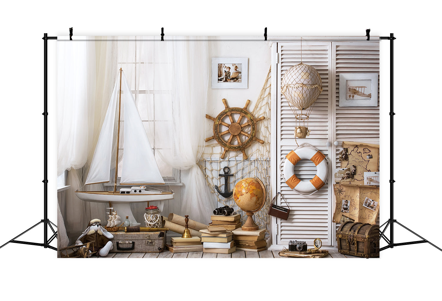 Ocean Traveling Back to School Backdrop DBD7-71