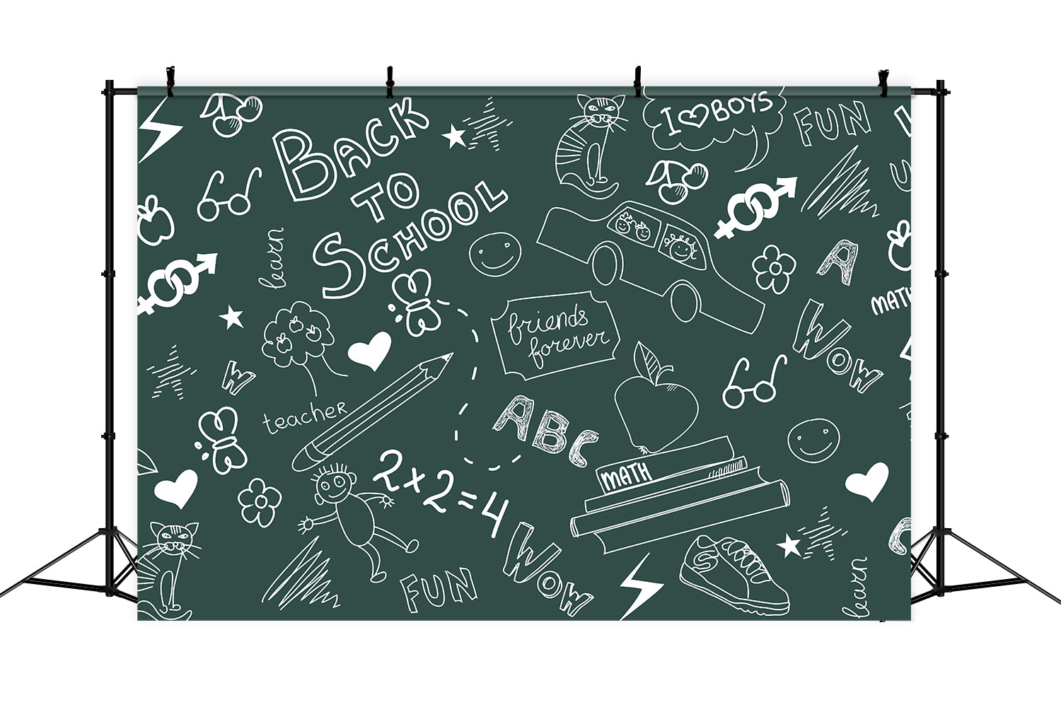 Back to school Chalk Doodles Backdrop DBD7-75