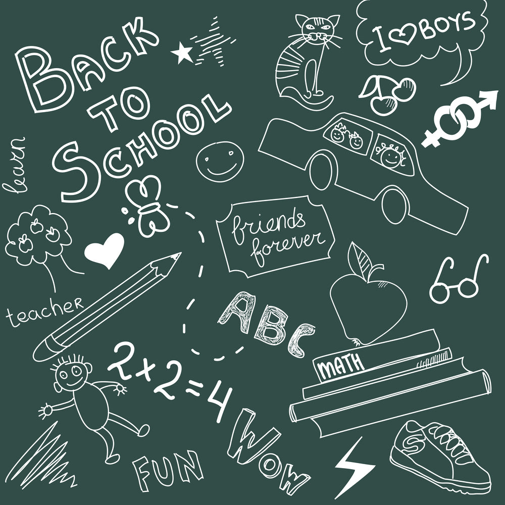 Back to school Chalk Doodles Backdrop DBD7-75