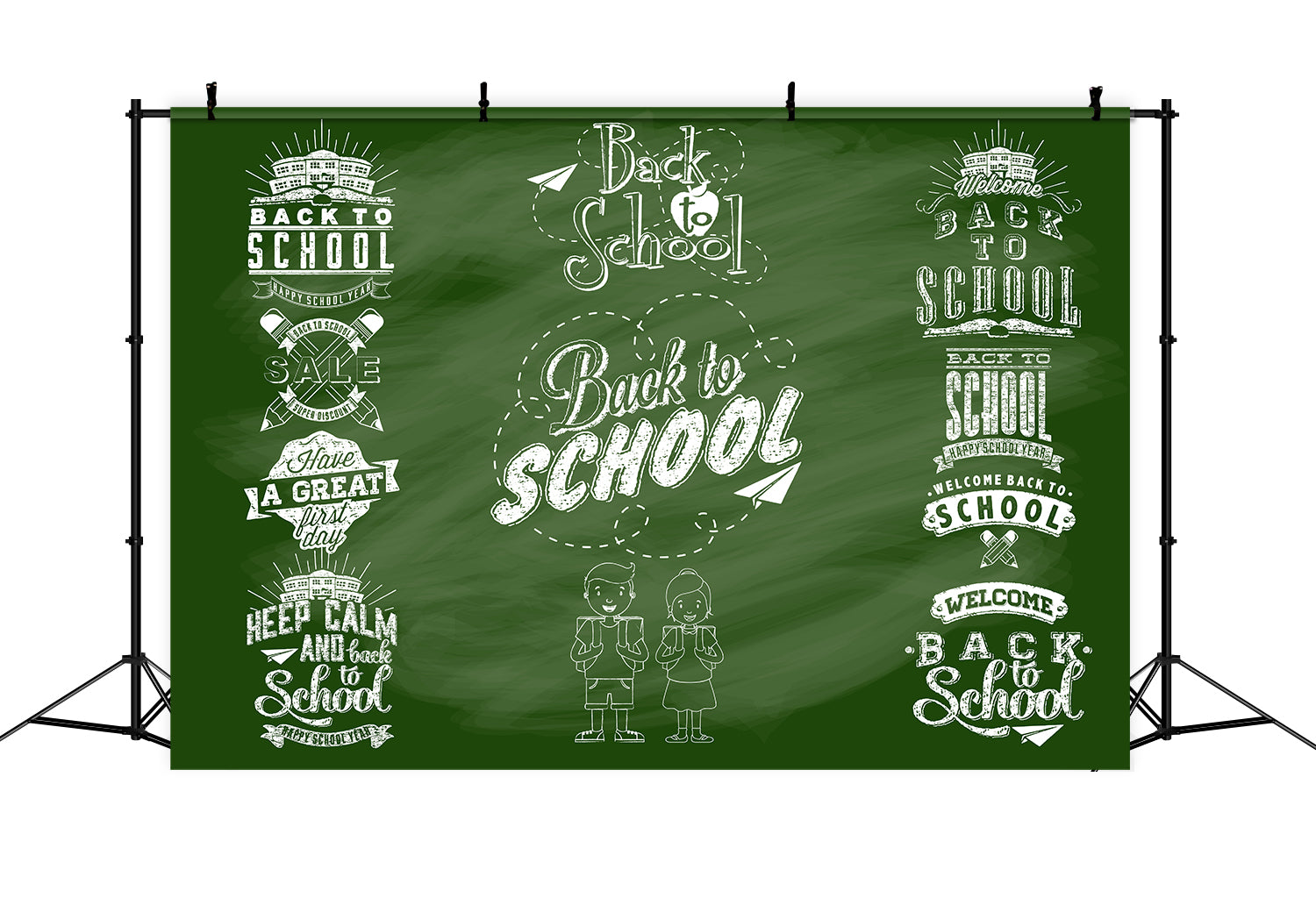 Back to School Painted Chalkboard Backdrop DBD7-76