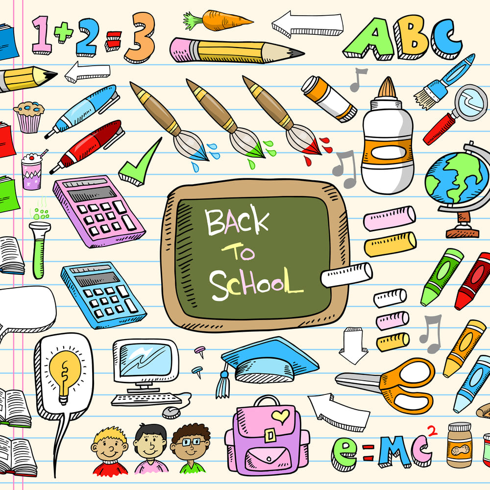 Back to School Doodles Photography Backdrop DBD7-78