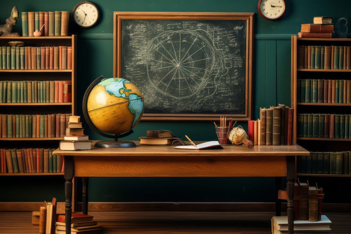 Back to School Classroom Globe Backdrop DBD7-81