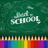 Back to School Chalkboard Crayons Backdrop DBD7-89