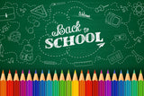 Back to School Chalkboard Crayons Backdrop DBD7-89