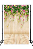 Beautiful  Floral Wood Backdrops for Photo Booth  F-1489