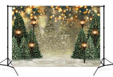 Outdoor Christmas Trees Lights Flashing Backdrop G-1440