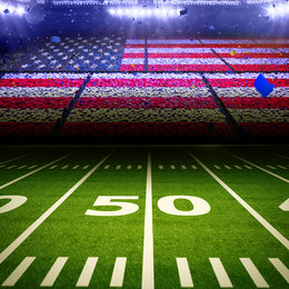 Football Field American Flag Stadium Sports Photo Backdrop G-366 ...