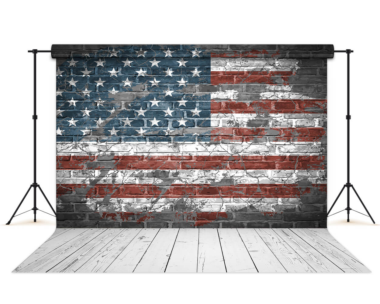 Graffiti American Flag Independence Day Brick  Photography Backdrops GC-30