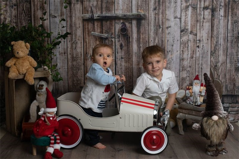 Old Weathered Wooden Barn Door Backdrop for Photo GC-93