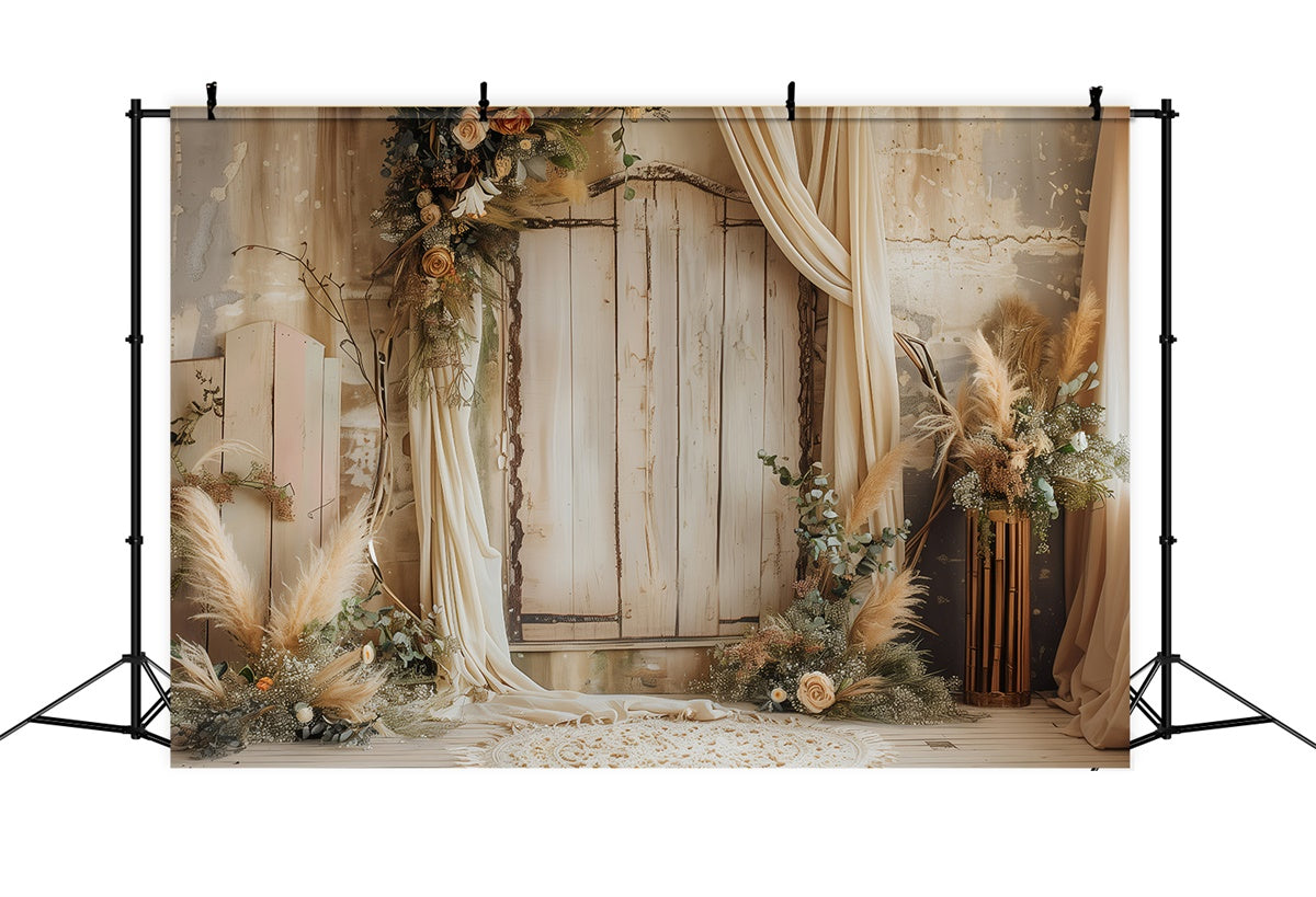 Backdrop For Mother's Day Vintage Boho Wooden Arch Backdrop GQ2-101