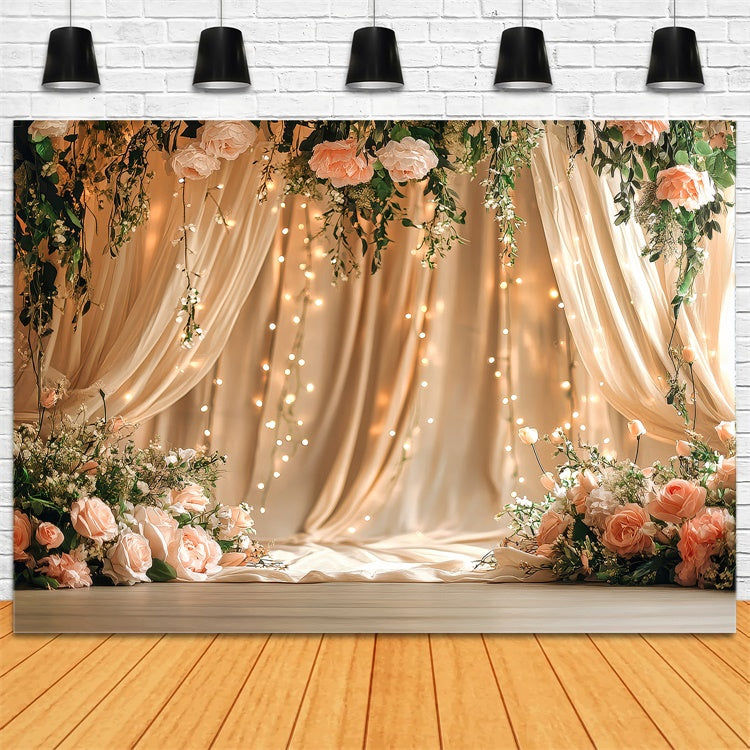 Backdrop For Mother's Day Elegant Hanging Floral Drape Backdrop GQ2-110