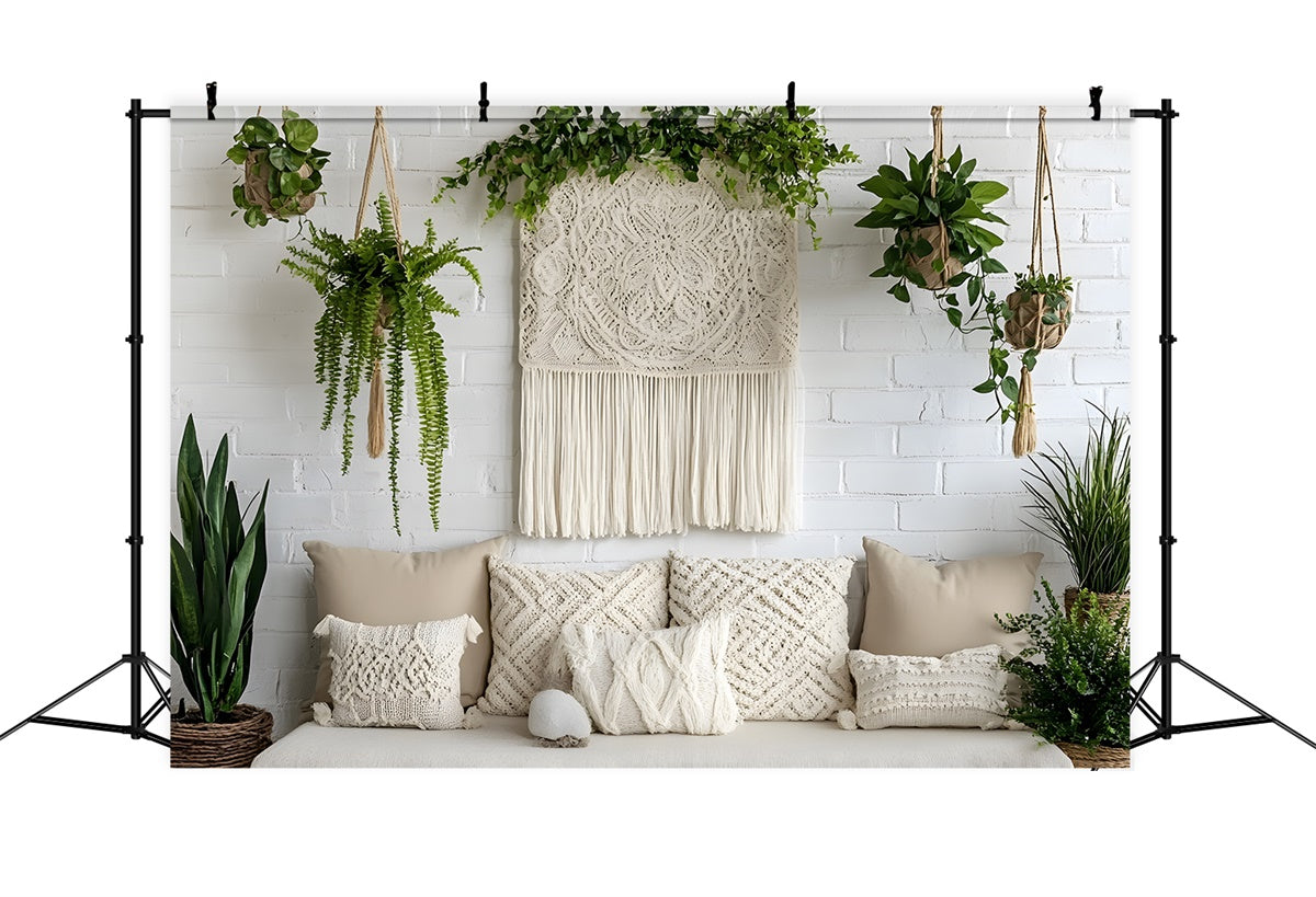 Backdrop For Mothers Day Fresh Green Plant Macrame Backdrop GQ2-123