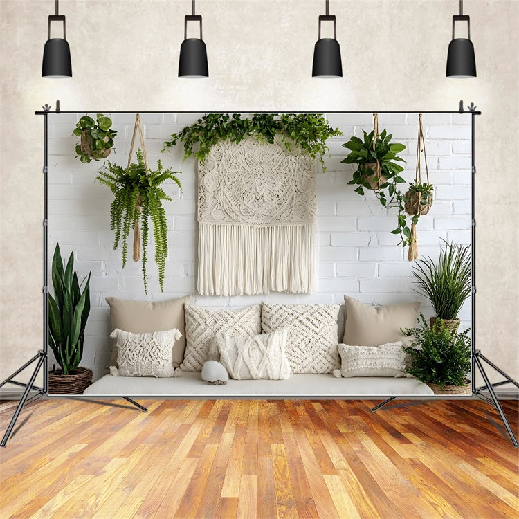 Backdrop For Mothers Day Fresh Green Plant Macrame Backdrop GQ2-123