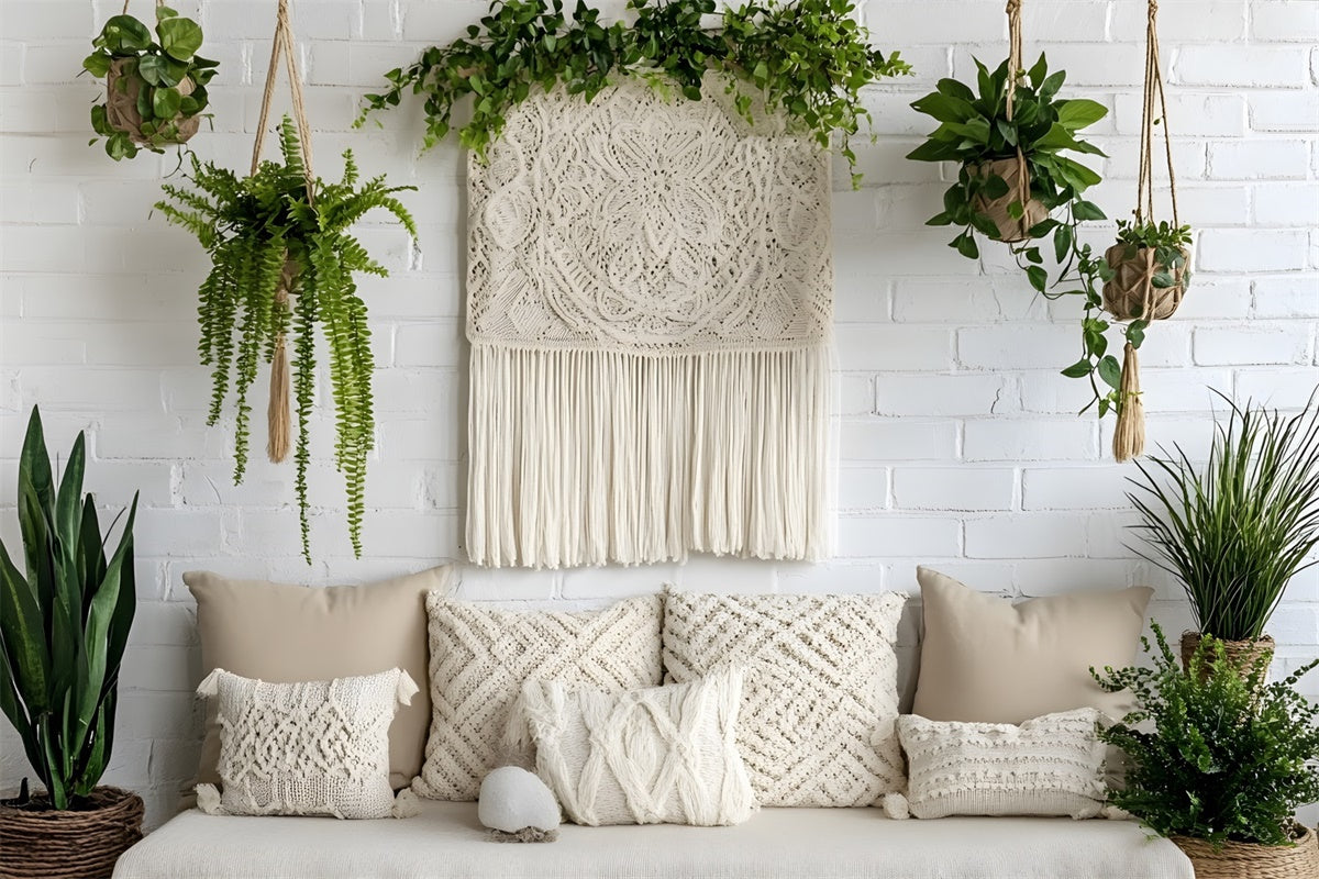 Backdrop For Mothers Day Fresh Green Plant Macrame Backdrop GQ2-123