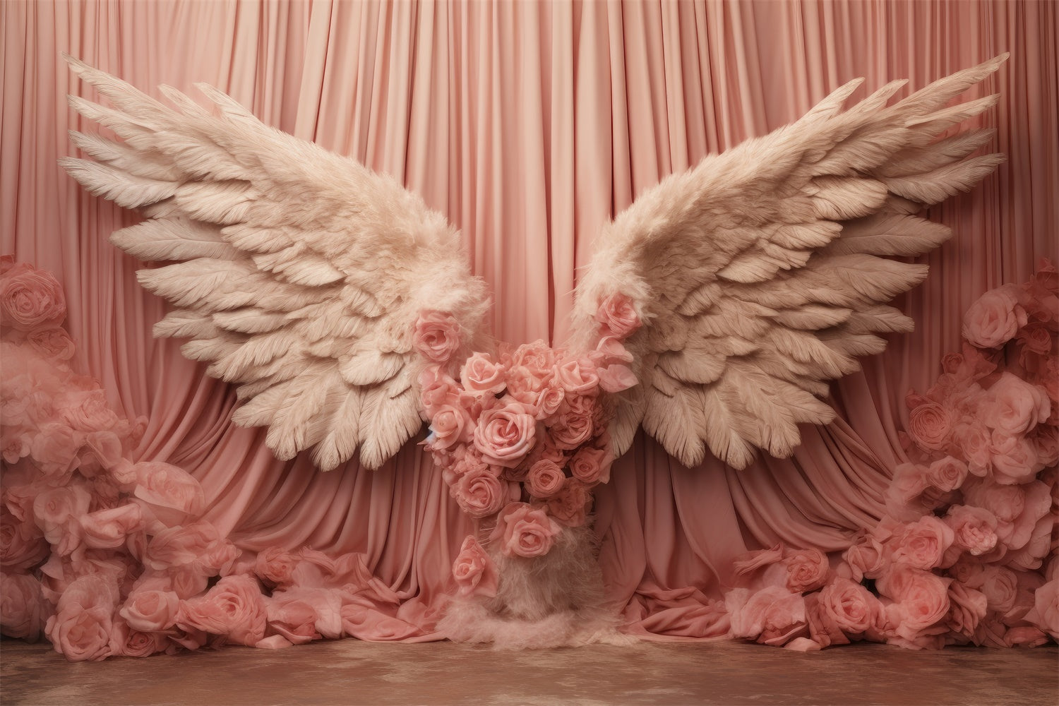 Backdrop For Mothers Day Rose Blossom Angel Wings Backdrop GQ2-132