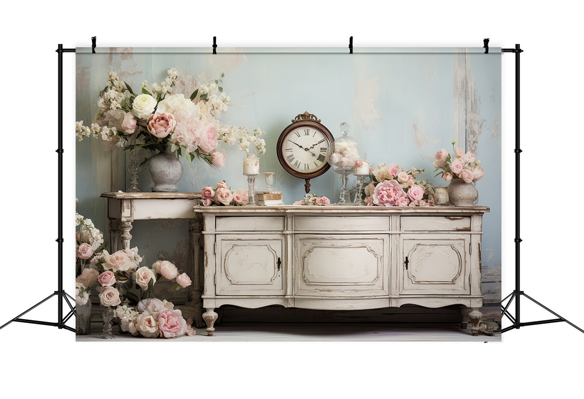 Mother's Day Backdrop Elegant Floral Classic Furniture Backdrop GQ2-136