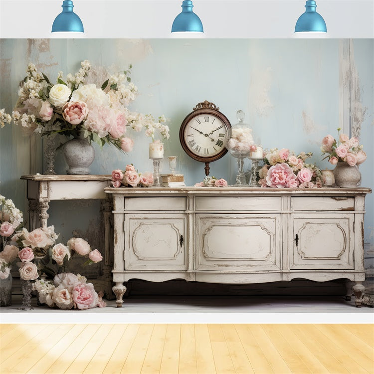 Mother's Day Backdrop Elegant Floral Classic Furniture Backdrop GQ2-136