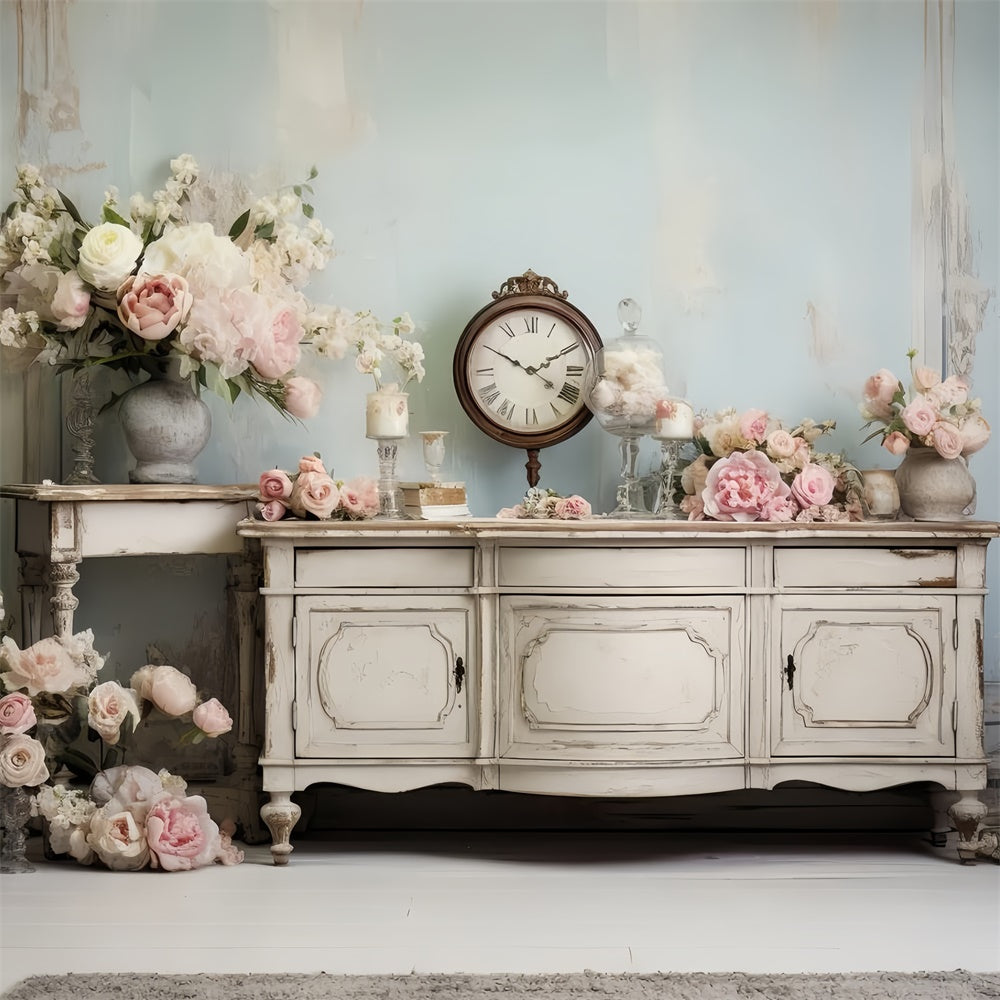 Mother's Day Backdrop Elegant Floral Classic Furniture Backdrop GQ2-136