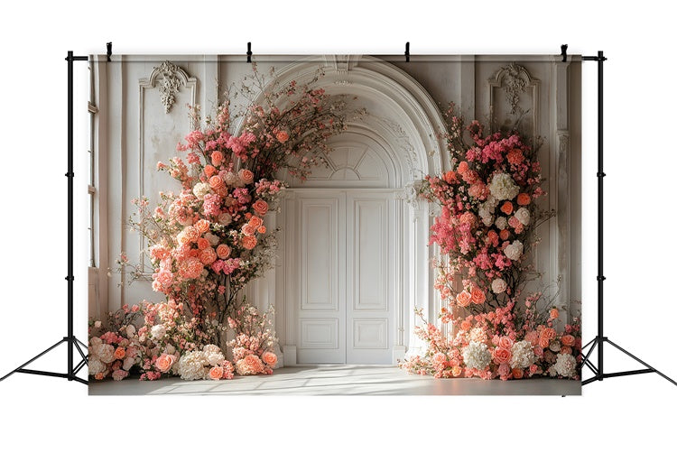 Mothers Day Backdrops Blossoming Floral Vintage Arch Backdrop GQ2-162