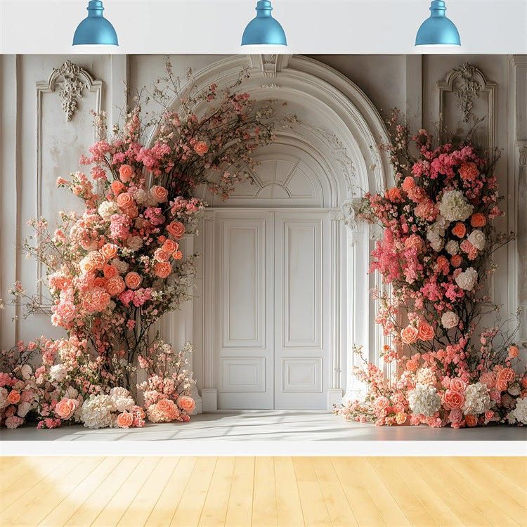 Mothers Day Backdrops Blossoming Floral Vintage Arch Backdrop GQ2-162