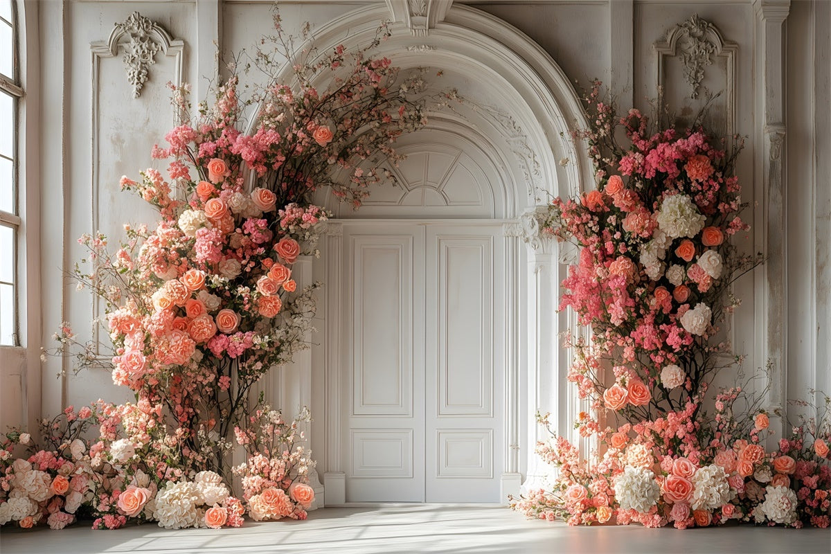 Mothers Day Backdrops Blossoming Floral Vintage Arch Backdrop GQ2-162