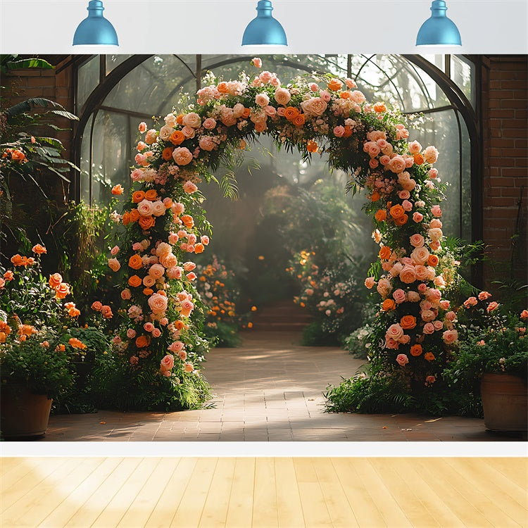 Mother's Day Photo Backdrops Lush Rose Garden Arch Backdrop GQ2-166