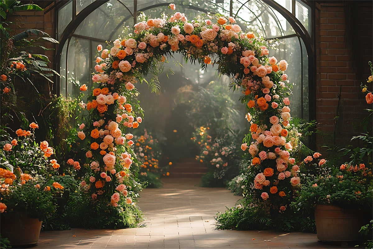 Mother's Day Photo Backdrops Lush Rose Garden Arch Backdrop GQ2-166