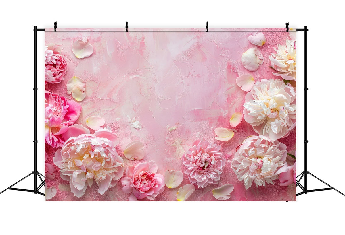 Mother's Day Backdrop Ideas Dreamy Peony Soft Petal Backdrop GQ2-171