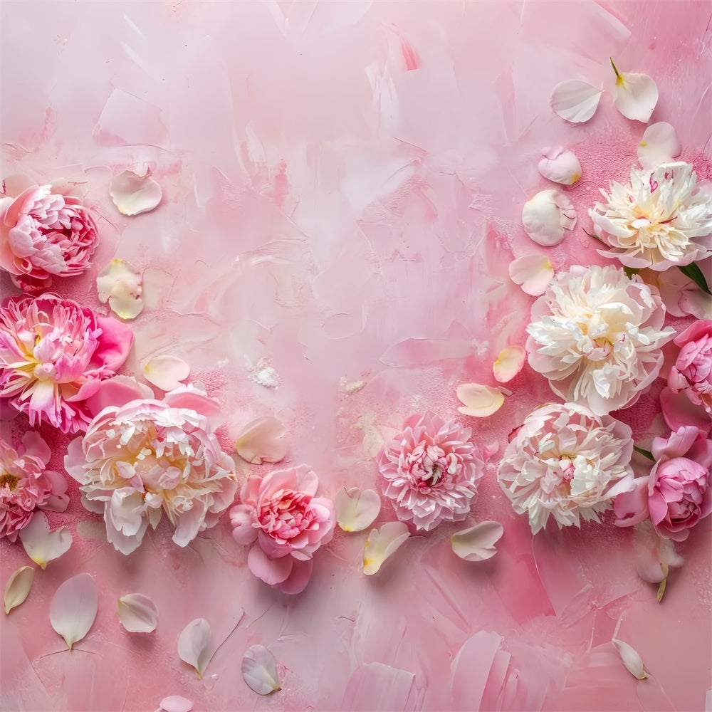 Mother's Day Backdrop Ideas Dreamy Peony Soft Petal Backdrop GQ2-171