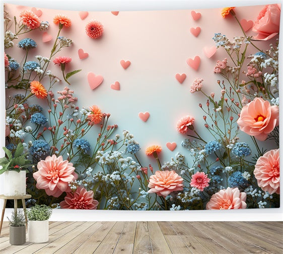 Mothers Day Backdrop Romantic Pastel Pink Blossom Backdrop GQ2-172