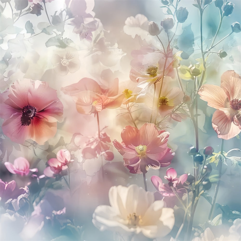 Mothers Day Backdrops Pastel Watercolor Floral Dream Backdrop GQ2-173