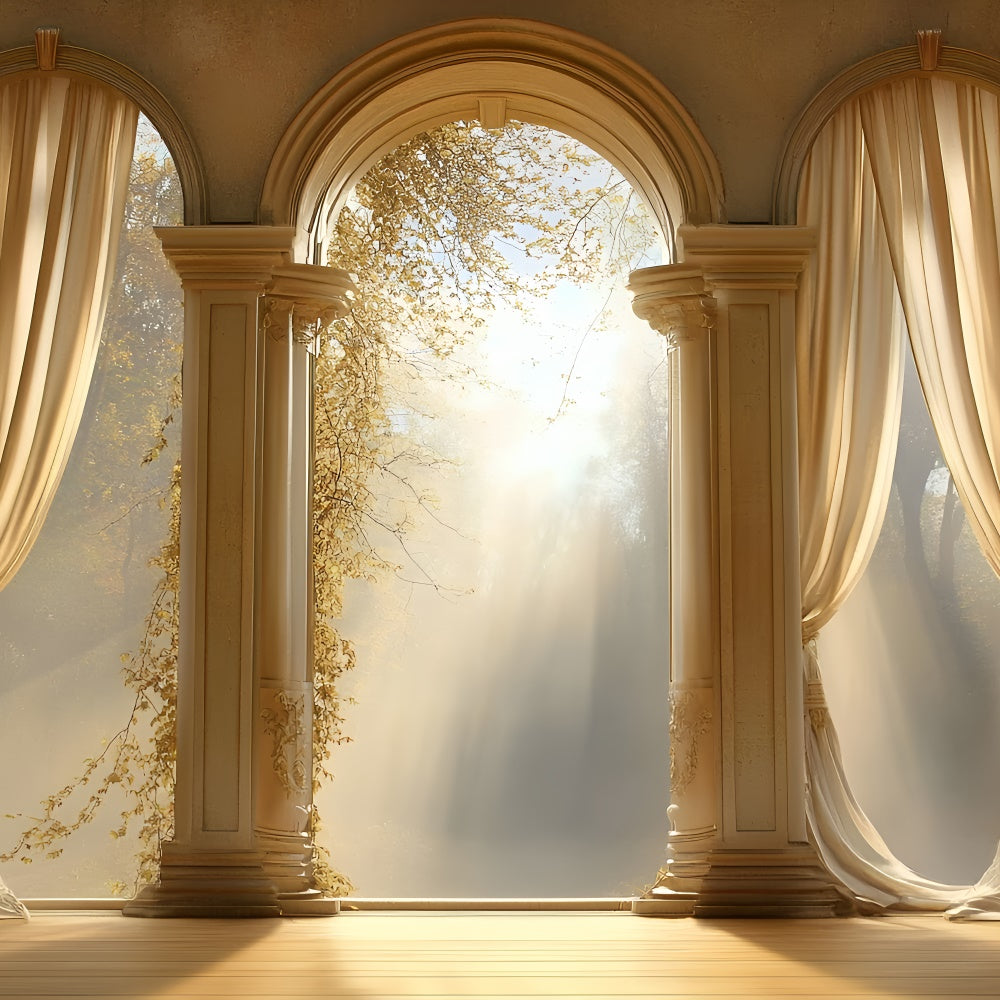 Mothers Day Backdrop Ideas Peaceful Sunlit Archway Backdrop GQ2-177