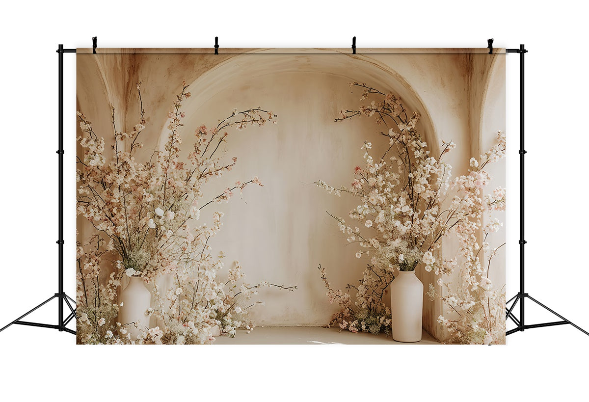 Boho Arch Backdrop Romantic Pink Blossom Arch Backdrop GQ2-18