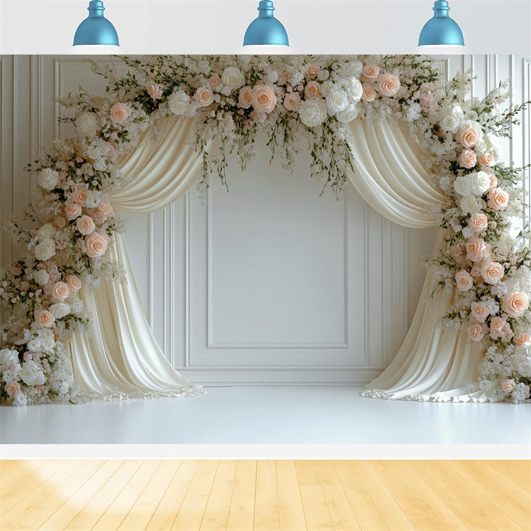 Mother's Day Photo Backdrops Romantic Rose Soft Drapes Backdrop GQ2-200