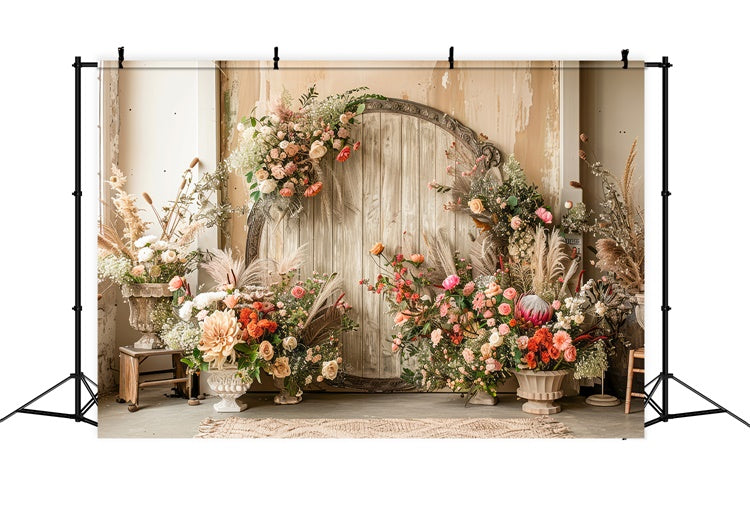 Boho Backdrop Dreamy Floral Pastels Photography Backdrop GQ2-30