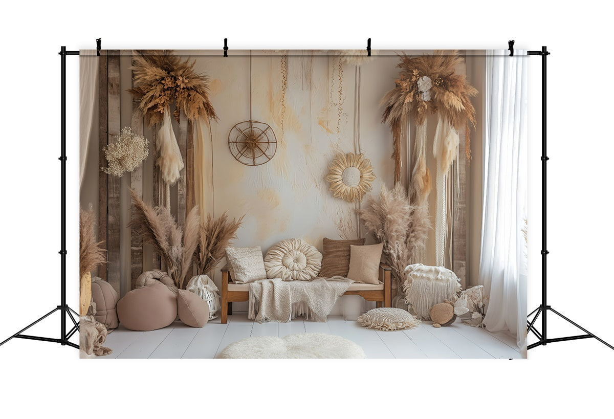 Boho Backdrop Ideas Soft Neutral Boho Home Vibe Backdrop GQ2-39