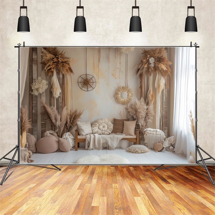 Boho Backdrop Ideas Soft Neutral Boho Home Vibe Backdrop GQ2-39